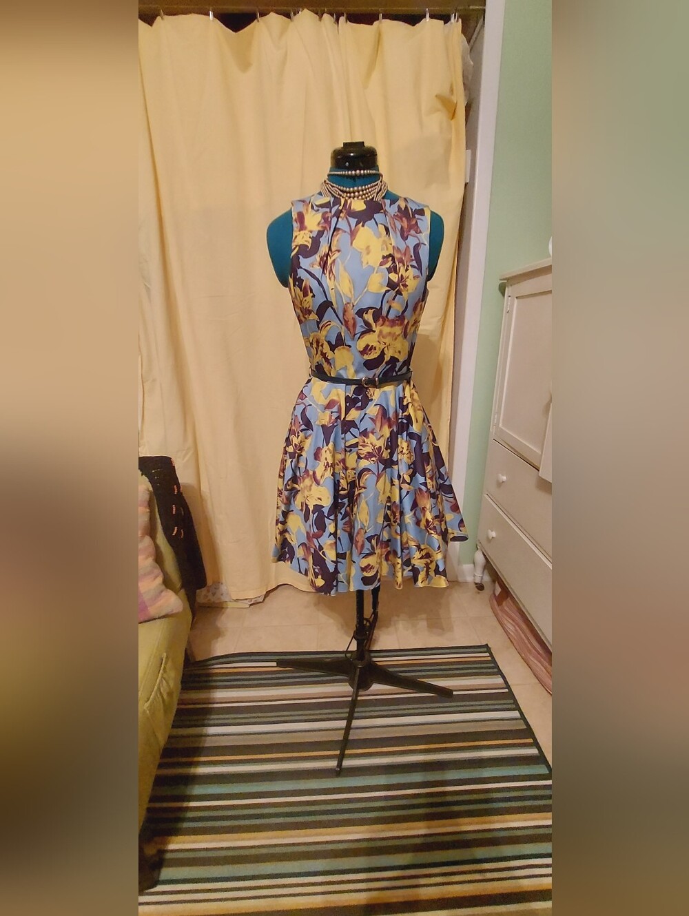 'Closet London' Floral Fit n Flare Dress